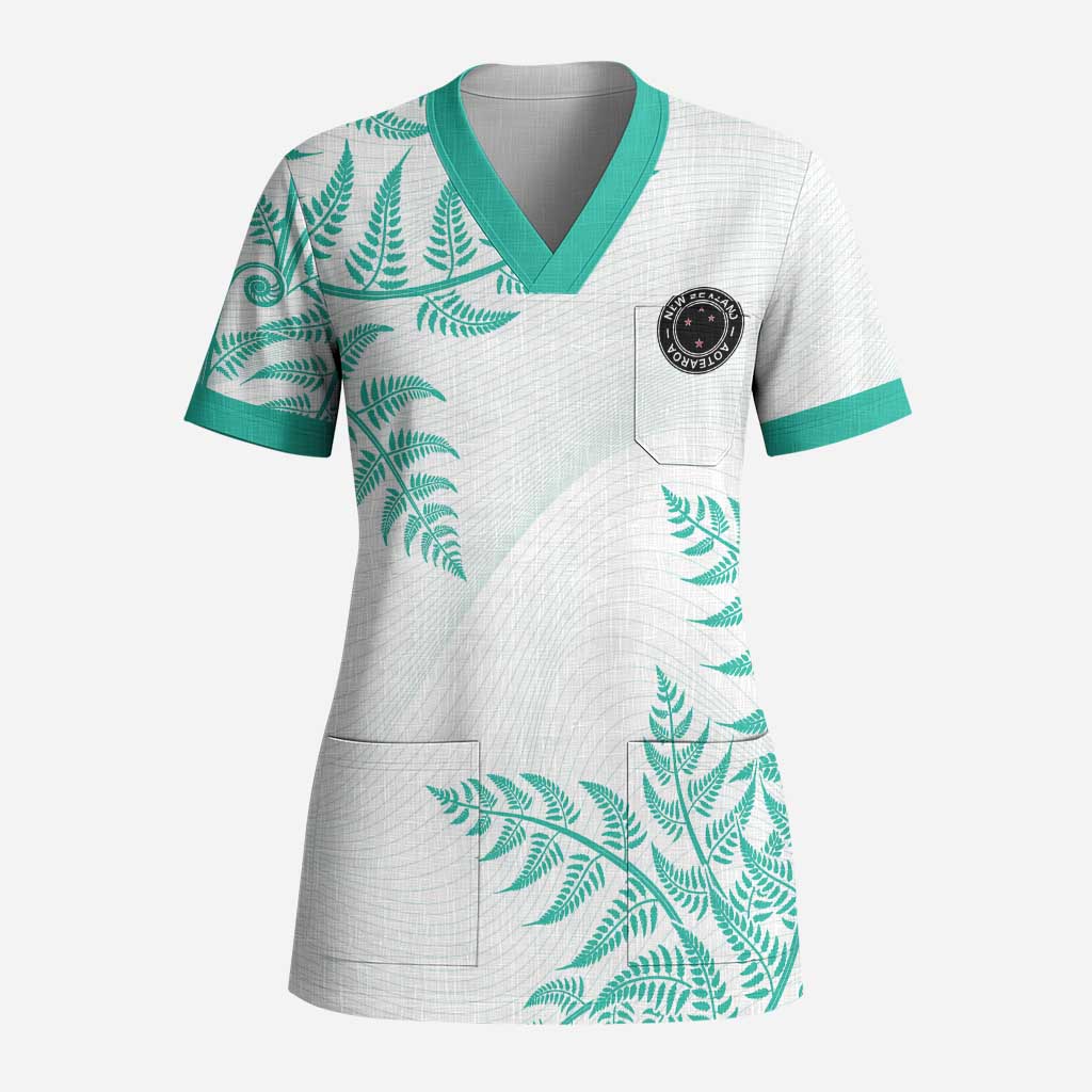 Custom New Zealand Football Scrub Top Aotearoa Pride Aqua Version LT05 Adult Aqua - Polynesian Pride