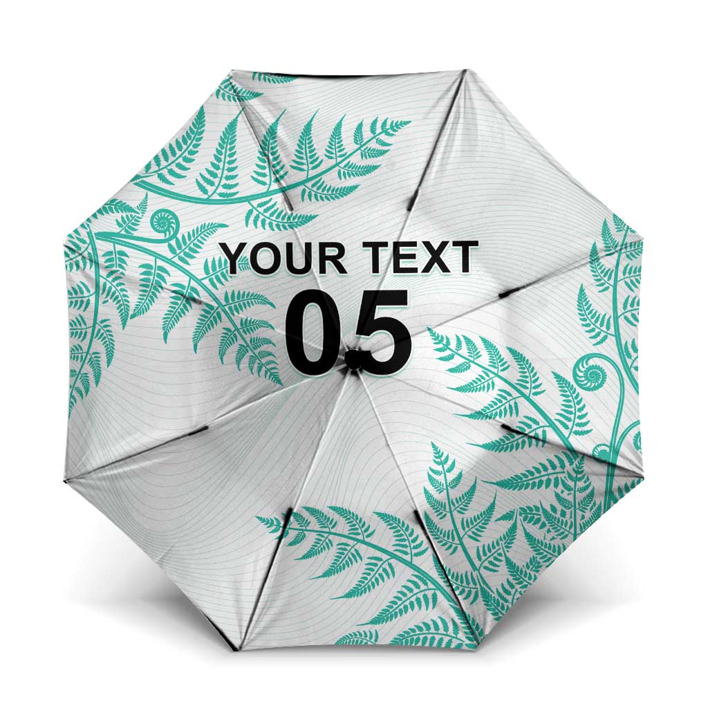 Custom New Zealand Football Umbrella Aotearoa Pride Aqua Version LT05 One Size Folded 11.42 inch Opened Diameter 37.4 inch Aqua - Polynesian Pride