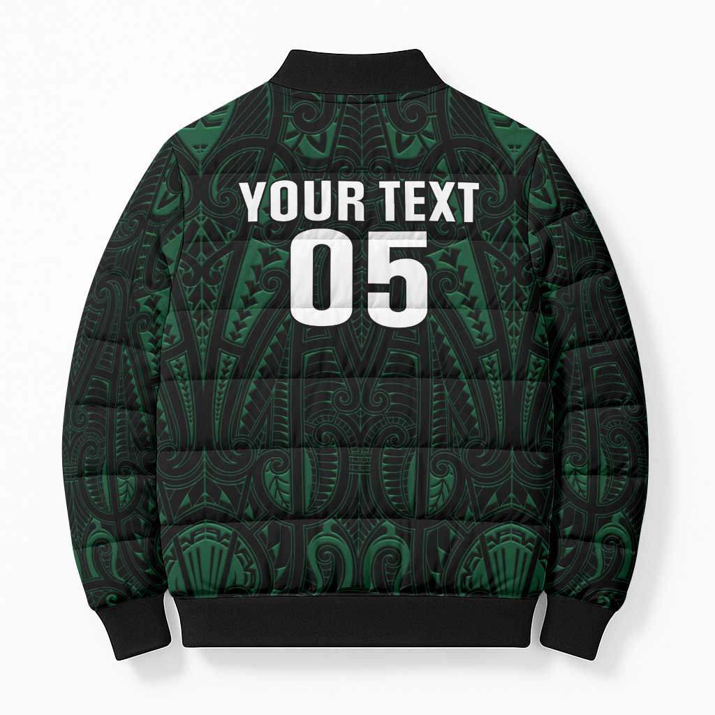 Custom New Zealand Fishing Bomber Puffer Jacket Maori Tribal Pattern LT05 - Polynesian Pride