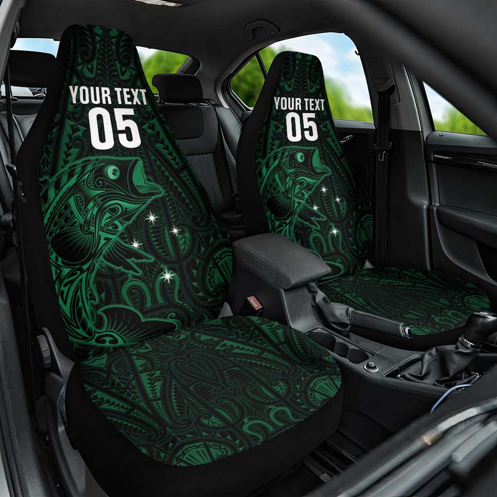 Custom New Zealand Fishing Car Seat Cover Maori Tribal Pattern LT05 One Size Black - Polynesian Pride