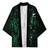 Custom New Zealand Fishing Kimono Maori Tribal Pattern LT05 Unisex Black - Polynesian Pride