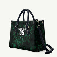 Custom New Zealand Fishing Leather Bag Maori Tribal Pattern LT05 Black - Polynesian Pride
