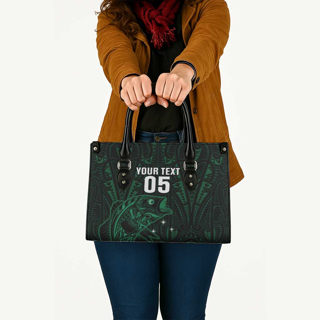 Custom New Zealand Fishing Leather Bag Maori Tribal Pattern LT05 - Polynesian Pride