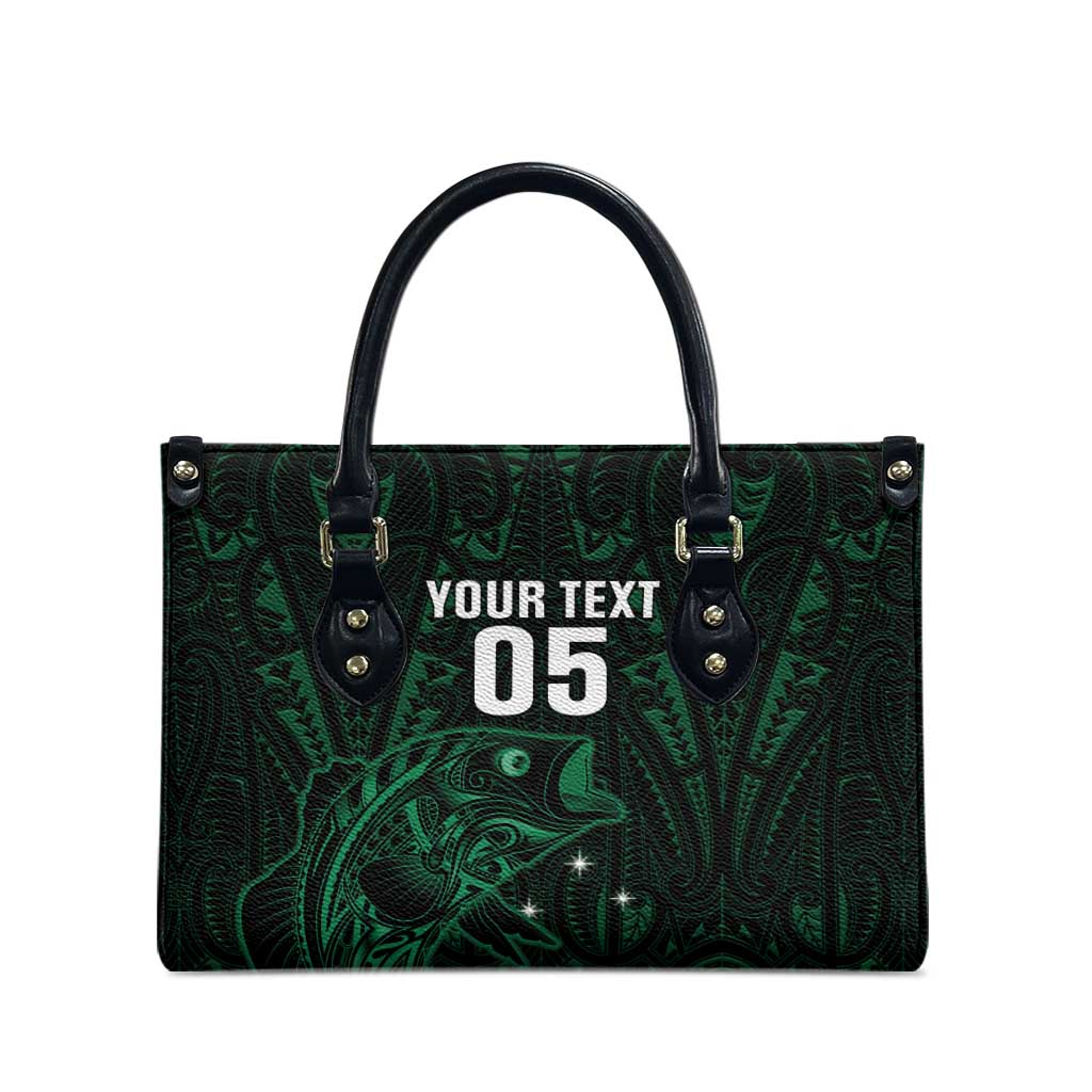 Custom New Zealand Fishing Leather Bag Maori Tribal Pattern LT05 - Polynesian Pride