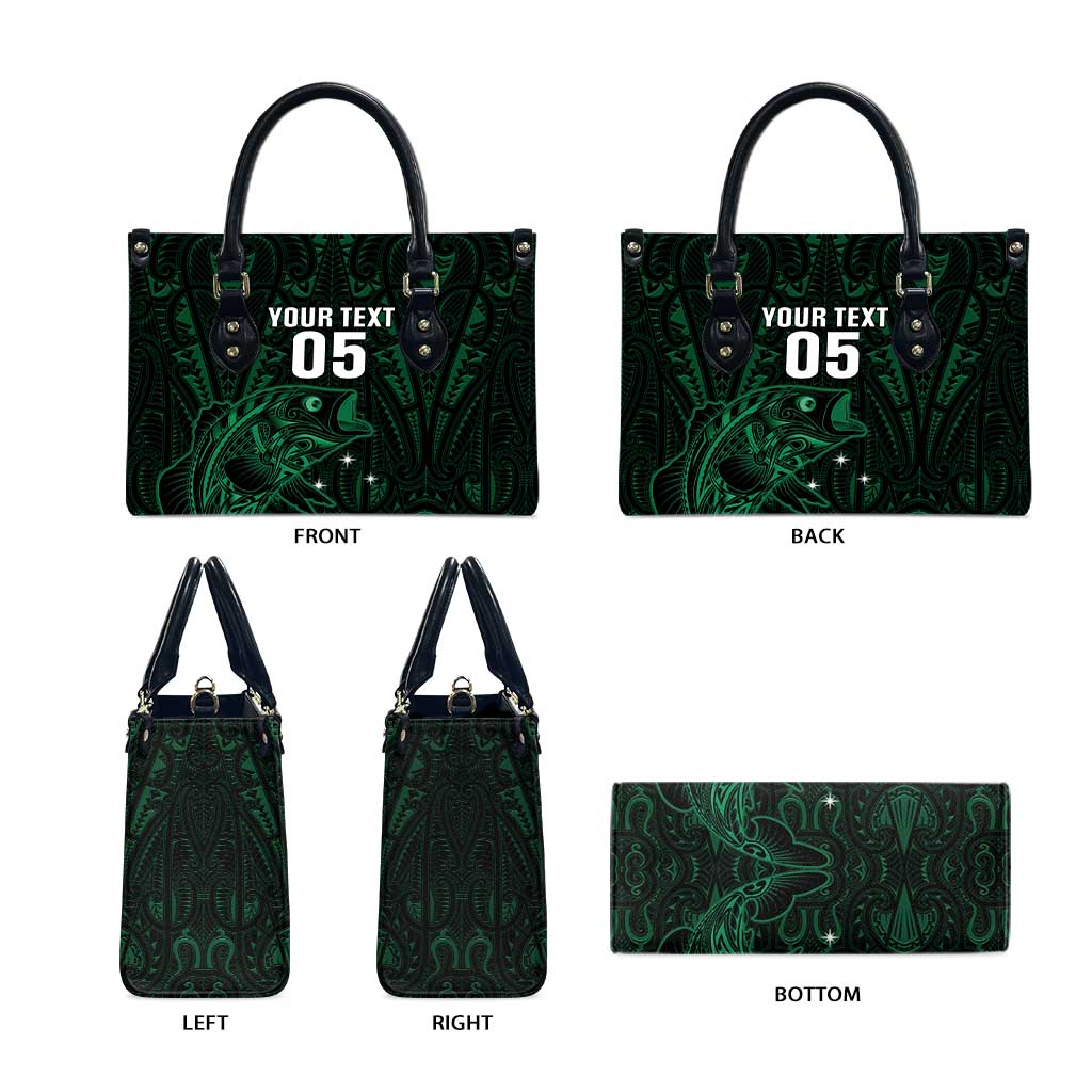 Custom New Zealand Fishing Leather Bag Maori Tribal Pattern LT05 - Polynesian Pride