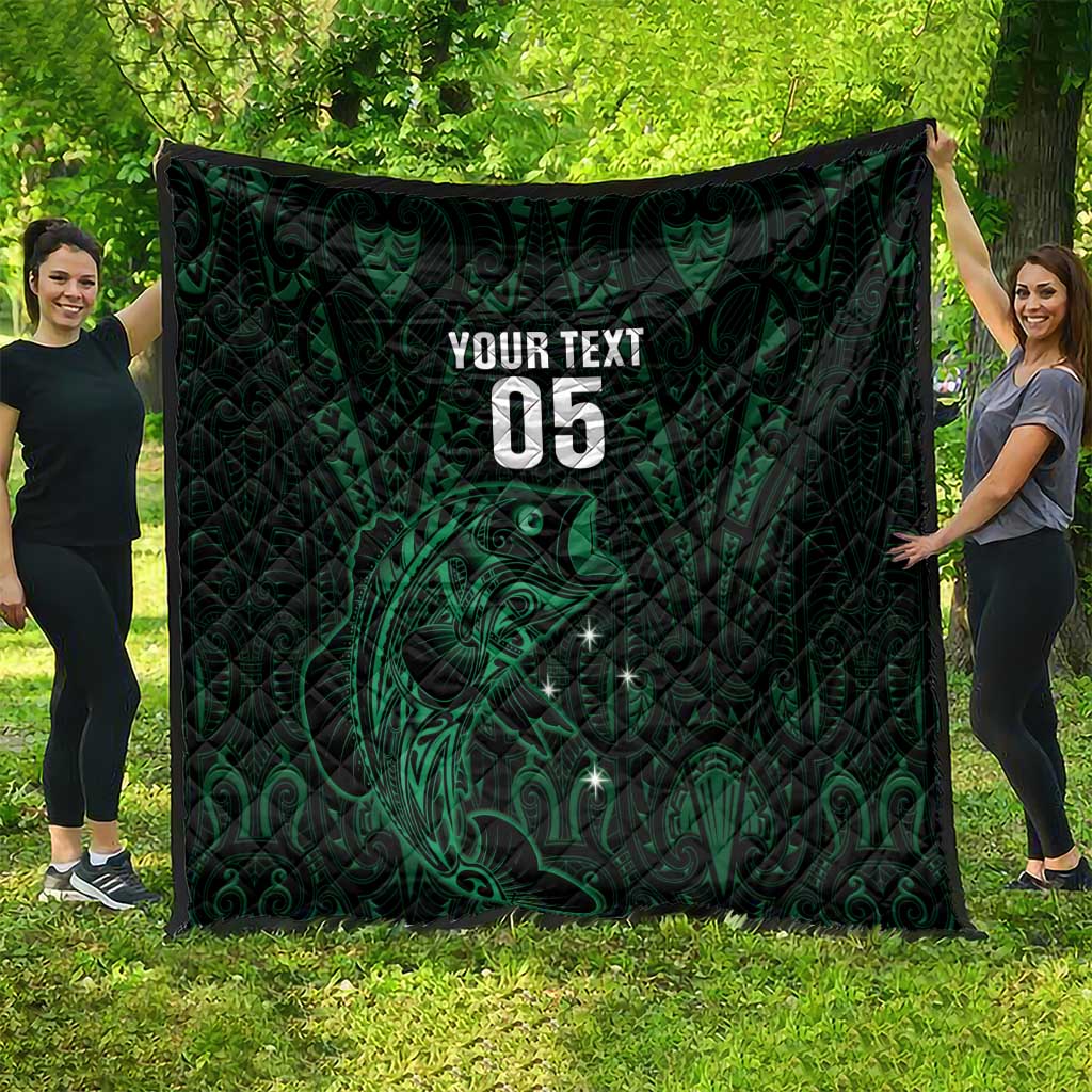 Custom New Zealand Fishing Quilt Maori Tribal Pattern LT05 - Polynesian Pride