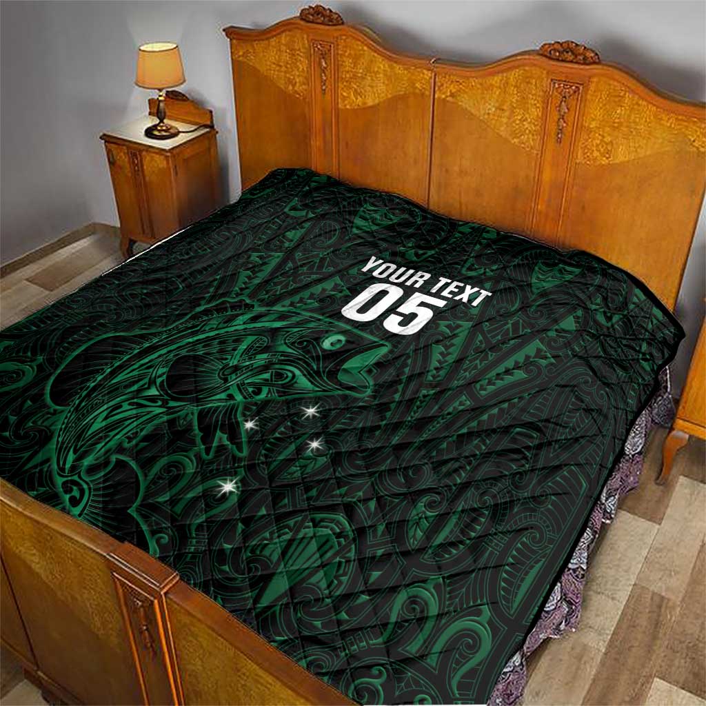 Custom New Zealand Fishing Quilt Maori Tribal Pattern LT05 - Polynesian Pride