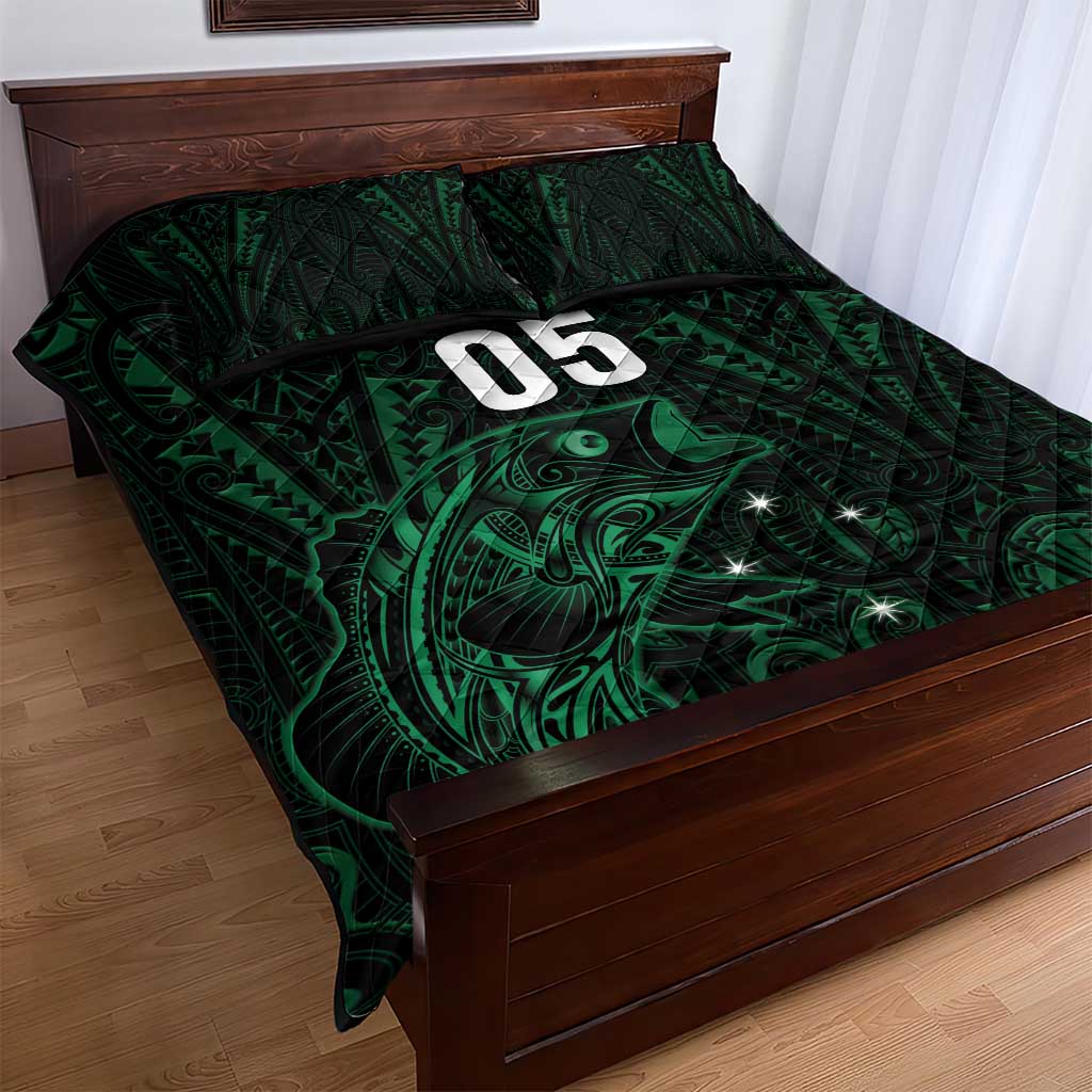 Custom New Zealand Fishing Quilt Bed Set Maori Tribal Pattern LT05 - Polynesian Pride
