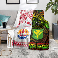 Hawaii And Tahiti Blanket Coat Of Arms Polynesian Pattern LT05 - Polynesian Pride