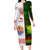 Custom Hawaii And Tahiti Family Matching Long Sleeve Bodycon Dress and Hawaiian Shirt Coat Of Arms Polynesian Pattern LT05 Mom's Dress Reggae - Polynesian Pride