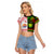 Custom Hawaii And Tahiti Raglan Cropped T Shirt Coat Of Arms Polynesian Pattern LT05 Female Reggae - Polynesian Pride