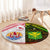 Hawaii And Tahiti Round Carpet Coat Of Arms Polynesian Pattern LT05 - Polynesian Pride