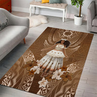 Bula Fiji Women's Day Area Rug With Fijian Tapa Pattern LT05 - Polynesian Pride