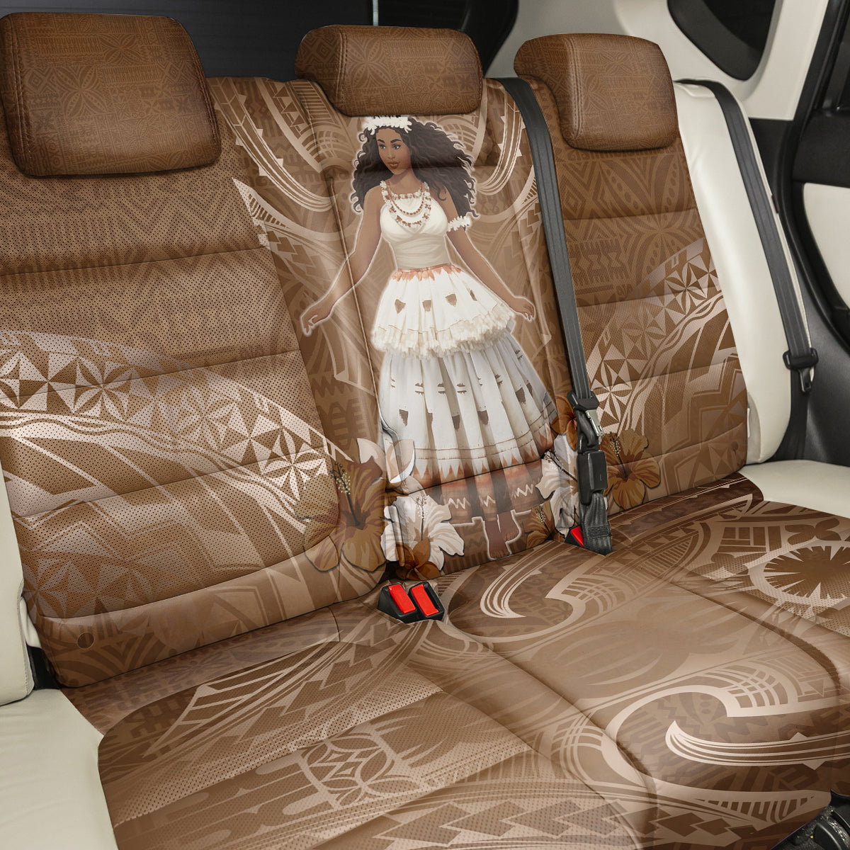 Bula Fiji Women's Day Back Car Seat Cover With Fijian Tapa Pattern LT05 - Polynesian Pride