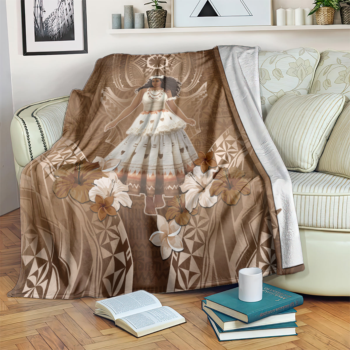 Bula Fiji Women's Day Blanket With Fijian Tapa Pattern LT05 Brown - Polynesian Pride