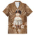 Bula Fiji Women's Day Family Matching Long Sleeve Bodycon Dress and Hawaiian Shirt With Fijian Tapa Pattern LT05 Dad's Shirt - Short Sleeve Brown - Polynesian Pride