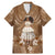 Bula Fiji Women's Day Family Matching Mermaid Dress and Hawaiian Shirt With Fijian Tapa Pattern LT05 Dad's Shirt - Short Sleeve Brown - Polynesian Pride