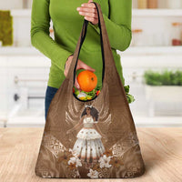 Bula Fiji Women's Day Grocery Bag With Fijian Tapa Pattern LT05 - Polynesian Pride