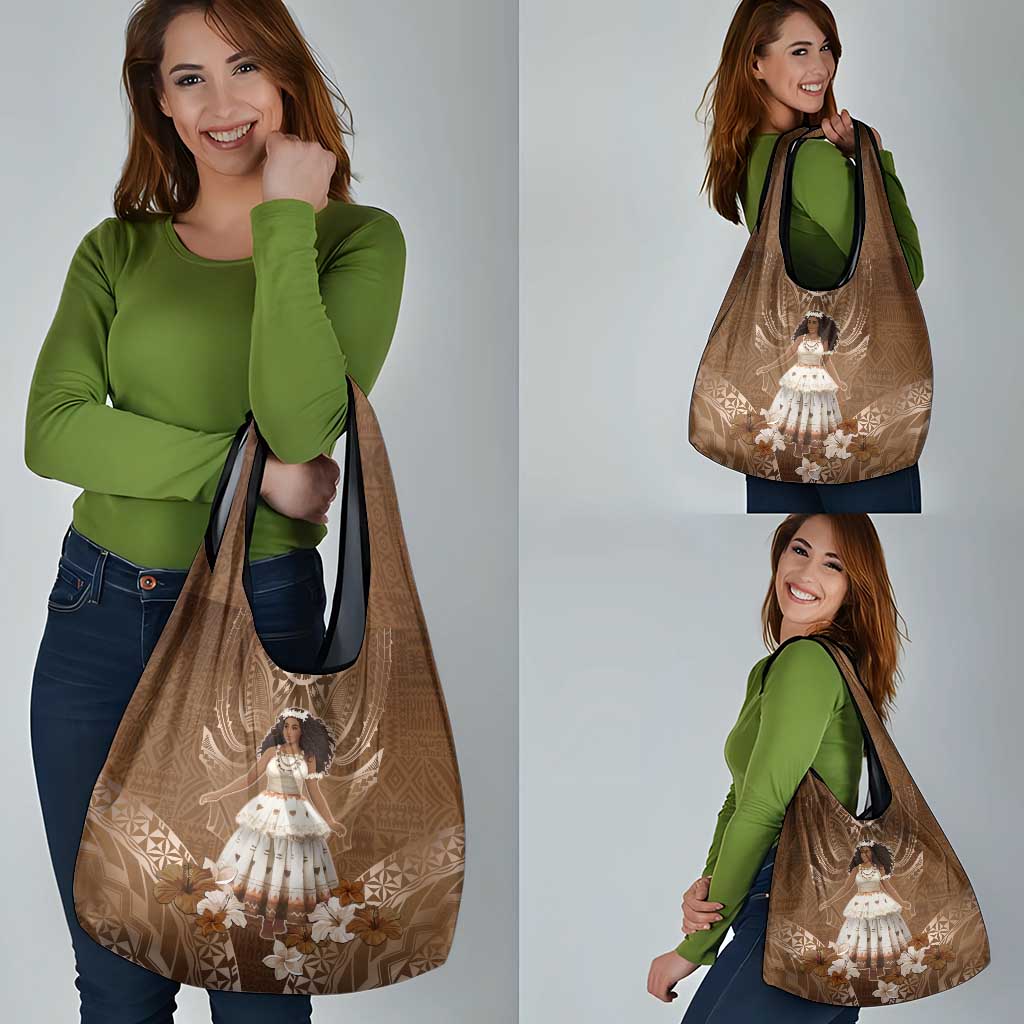 Bula Fiji Women's Day Grocery Bag With Fijian Tapa Pattern LT05 - Polynesian Pride