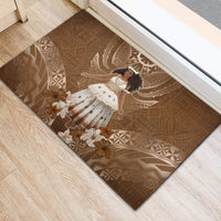Bula Fiji Women's Day Rubber Doormat With Fijian Tapa Pattern LT05 - Polynesian Pride