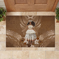 Bula Fiji Women's Day Rubber Doormat With Fijian Tapa Pattern LT05 - Polynesian Pride