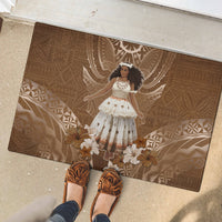 Bula Fiji Women's Day Rubber Doormat With Fijian Tapa Pattern LT05 - Polynesian Pride
