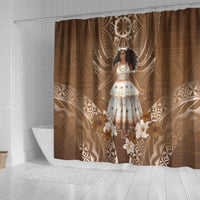 Bula Fiji Women's Day Shower Curtain With Fijian Tapa Pattern LT05 - Polynesian Pride
