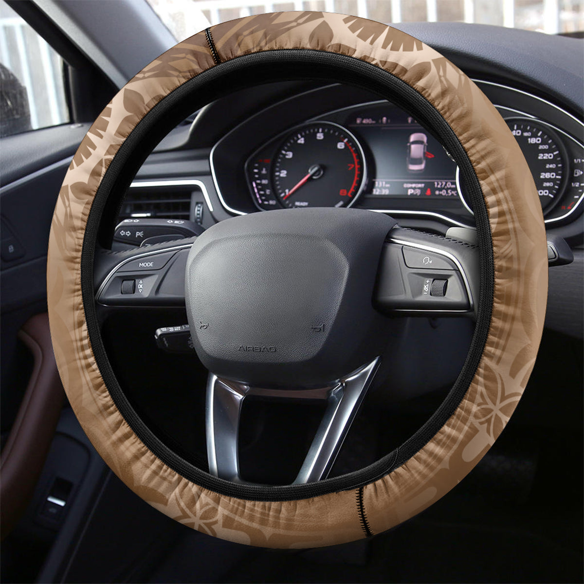 Bula Fiji Women's Day Steering Wheel Cover With Fijian Tapa Pattern LT05 - Polynesian Pride