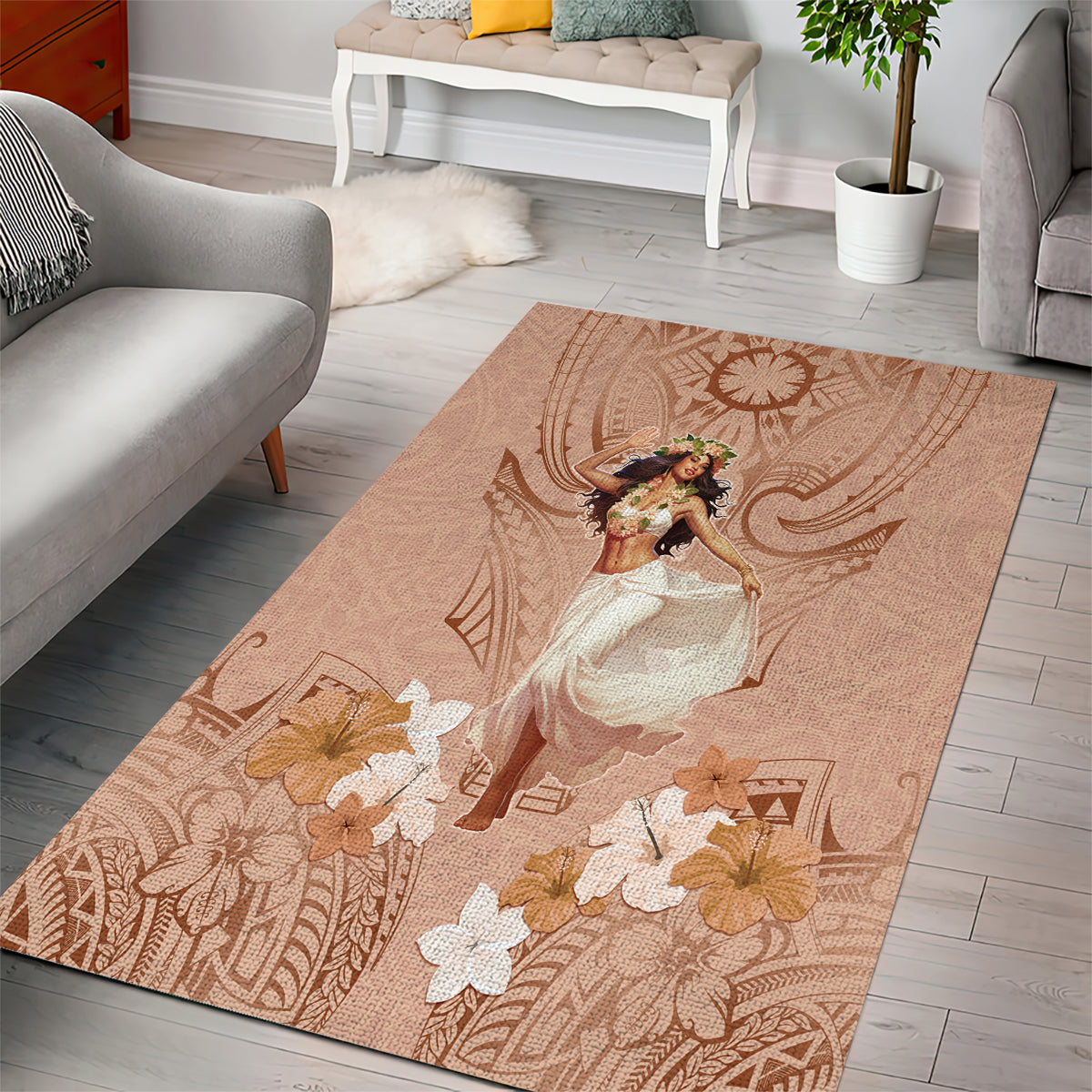 Hawaii Women's Day Area Rug With Polynesian Pattern LT05 - Polynesian Pride