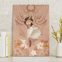 Hawaii Women's Day Canvas Wall Art With Polynesian Pattern LT05 Without Frame Brown - Polynesian Pride