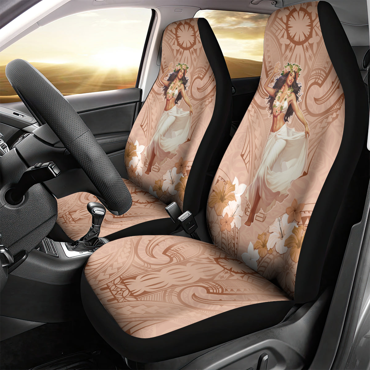 Hawaii Women's Day Car Seat Cover With Polynesian Pattern LT05 - Polynesian Pride