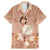 Hawaii Women's Day Family Matching Mermaid Dress and Hawaiian Shirt With Polynesian Pattern LT05 Dad's Shirt - Short Sleeve Brown - Polynesian Pride