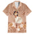 Hawaii Women's Day Family Matching Short Sleeve Bodycon Dress and Hawaiian Shirt With Polynesian Pattern LT05 Dad's Shirt - Short Sleeve Brown - Polynesian Pride