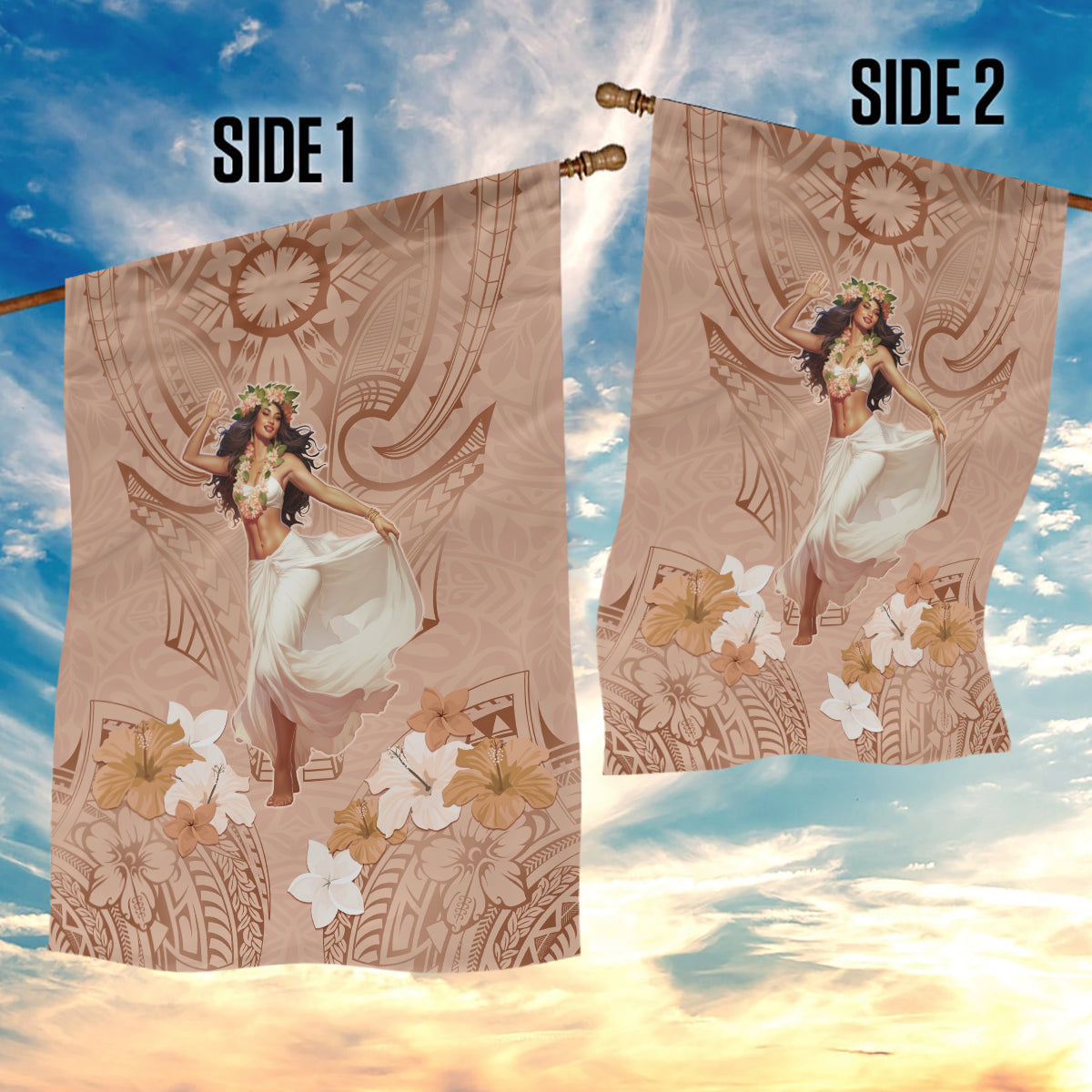 Hawaii Women's Day Garden Flag With Polynesian Pattern LT05 - Polynesian Pride