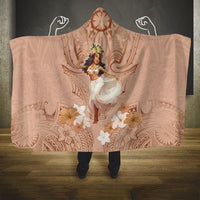 Hawaii Women's Day Hooded Blanket With Polynesian Pattern LT05 One Size Brown - Polynesian Pride