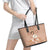 Hawaii Women's Day Leather Tote Bag With Polynesian Pattern