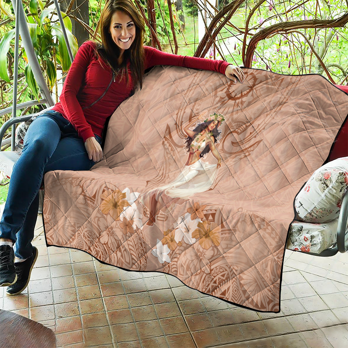 Hawaii Women's Day Quilt With Polynesian Pattern LT05 - Polynesian Pride