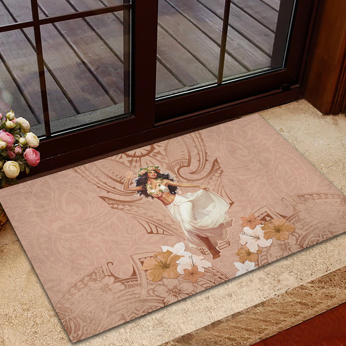 Hawaii Women's Day Rubber Doormat With Polynesian Pattern LT05 - Polynesian Pride