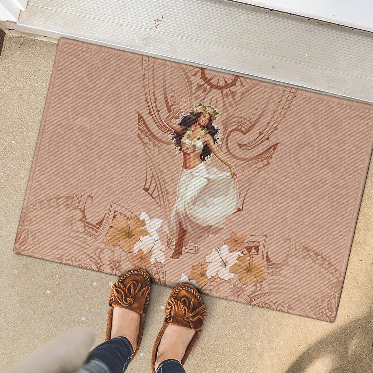 Hawaii Women's Day Rubber Doormat With Polynesian Pattern LT05 - Polynesian Pride