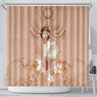 Hawaii Women's Day Shower Curtain With Polynesian Pattern LT05 - Polynesian Pride