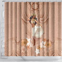 Hawaii Women's Day Shower Curtain With Polynesian Pattern LT05 - Polynesian Pride