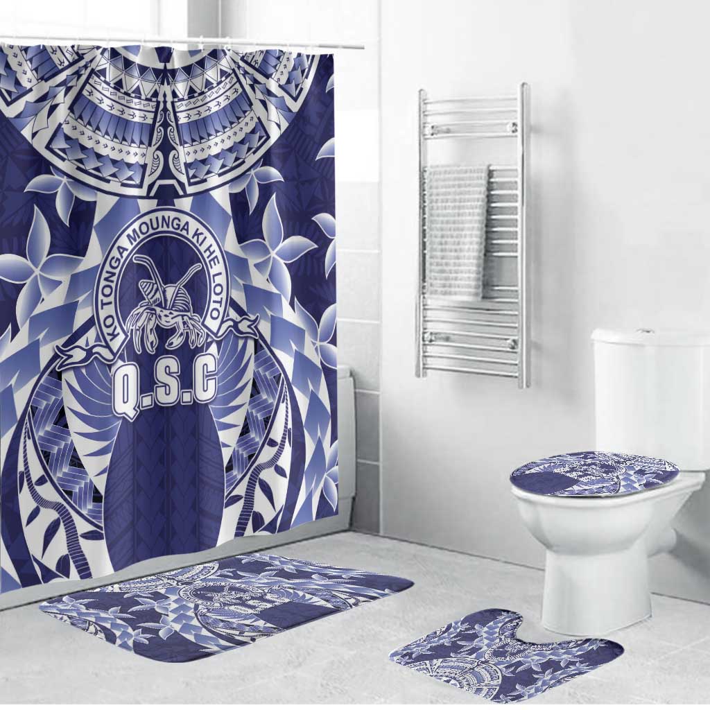 Tonga Queen Salote College Bathroom Set Centenary Navy Version LT05 Bathroom Set (4 pcs) Navy - Polynesian Pride