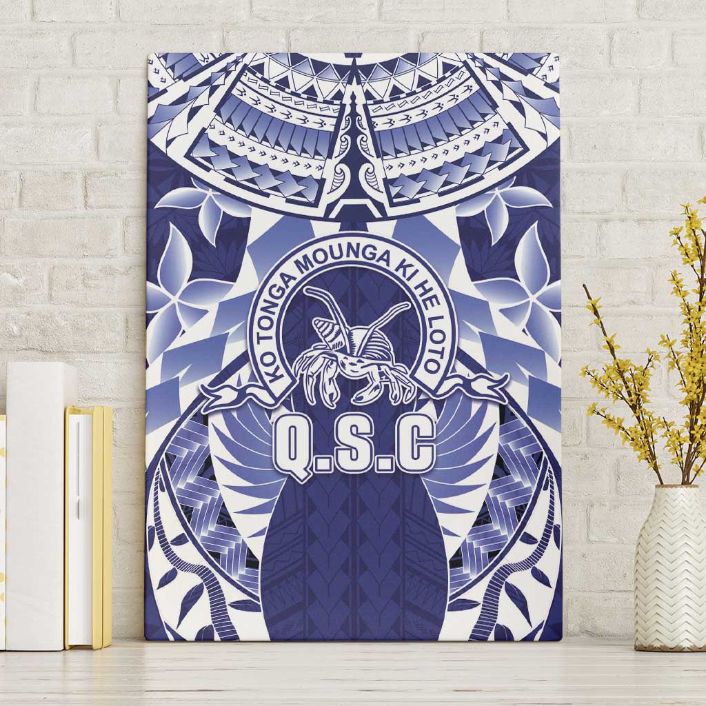 Tonga Queen Salote College Canvas Wall Art Centenary Navy Version LT05 Without Frame Navy - Polynesian Pride