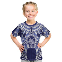 Personalised Tonga Queen Salote College Kid T Shirt Centenary Navy Version LT05 Navy - Polynesian Pride