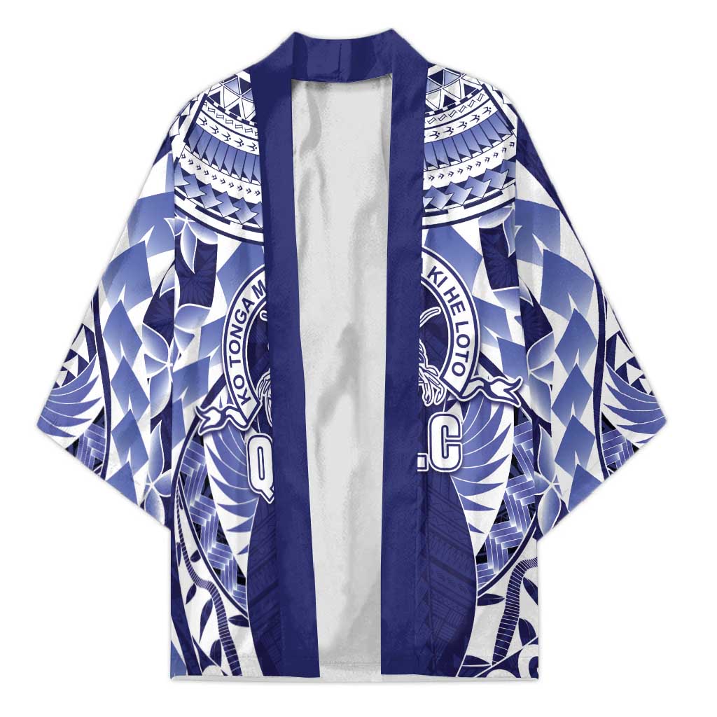 Personalised Tonga Queen Salote College Kimono Centenary Navy Version LT05 Unisex Navy - Polynesian Pride