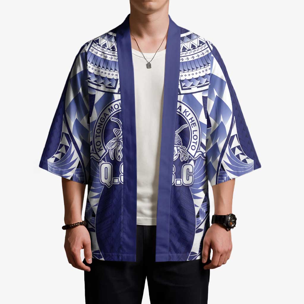 Personalised Tonga Queen Salote College Kimono Centenary Navy Version LT05 - Polynesian Pride