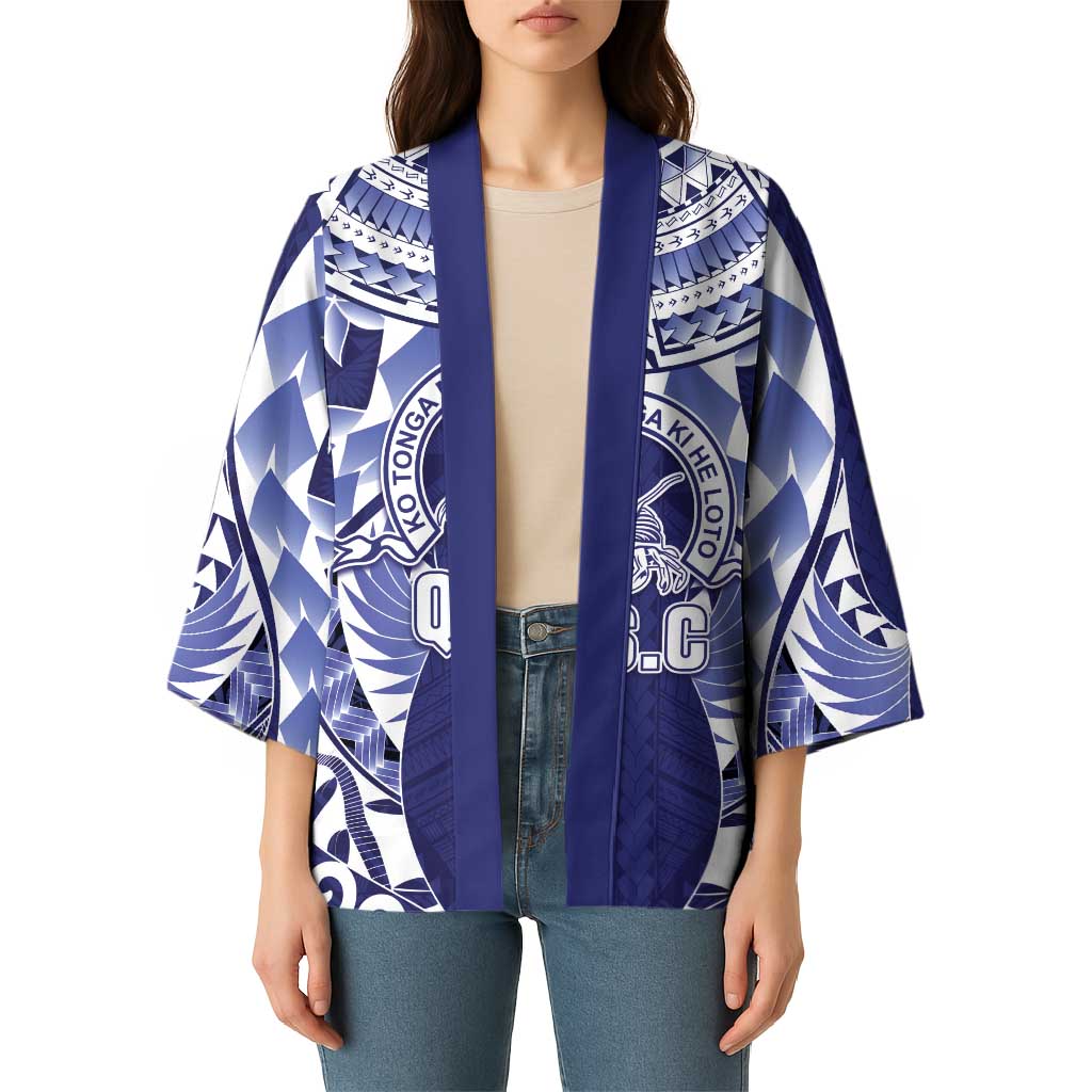 Personalised Tonga Queen Salote College Kimono Centenary Navy Version LT05 - Polynesian Pride