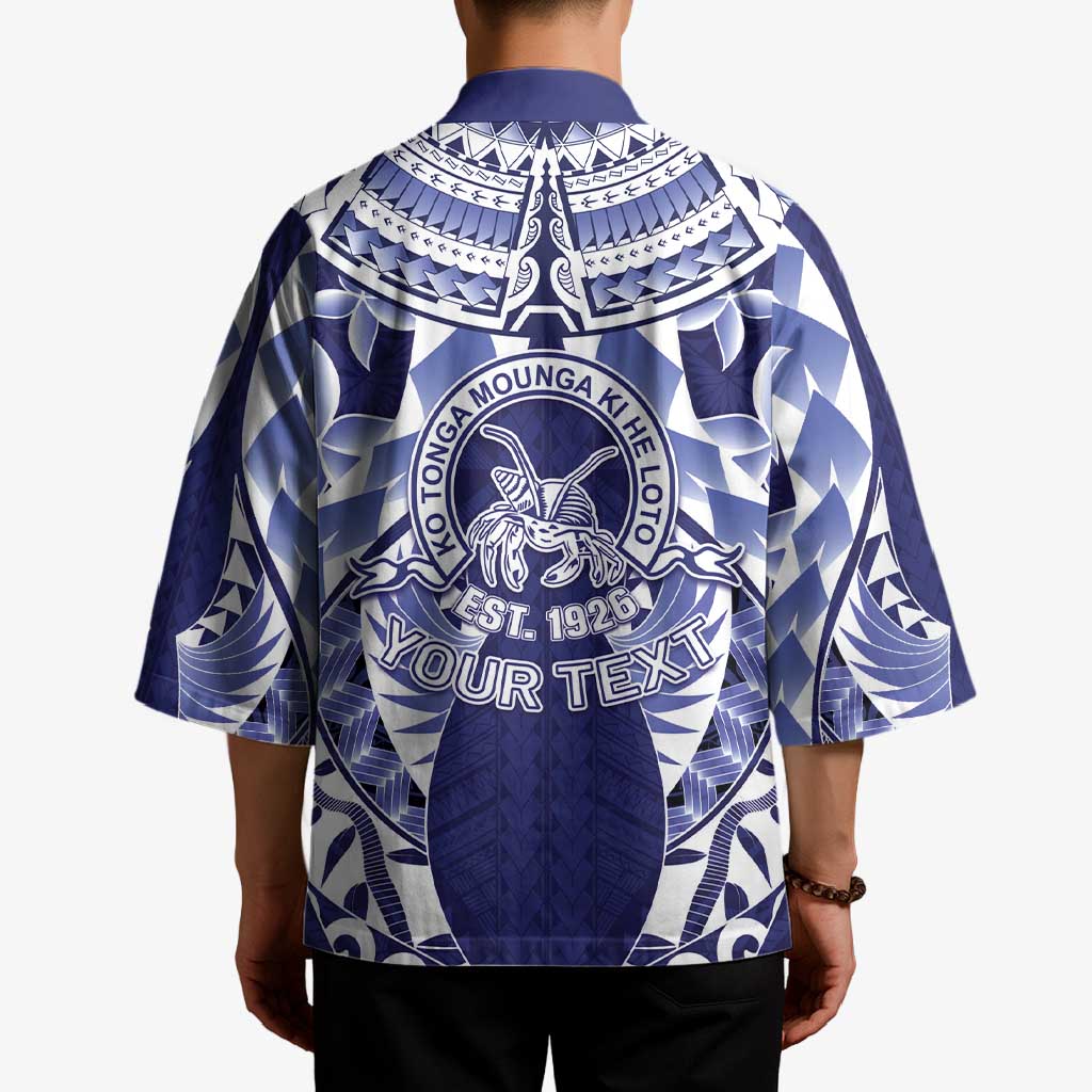Personalised Tonga Queen Salote College Kimono Centenary Navy Version LT05 - Polynesian Pride