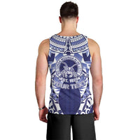 Personalised Tonga Queen Salote College Men Tank Top Centenary Navy Version LT05 - Polynesian Pride