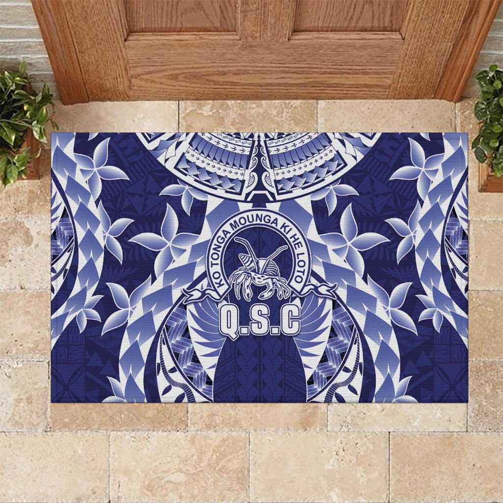 Tonga Queen Salote College Rubber Doormat Centenary Navy Version LT05 Navy - Polynesian Pride